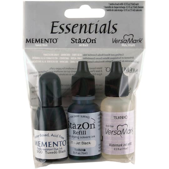 Memento&#x2122;, StazOn&#xAE; &#x26; VersaMark&#xAE; Essentials Ink Refill Set